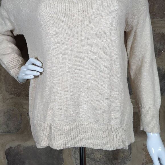 Rachel‎ Zoe Oatmeal Long Sleeve Lightweight Sweater Woman's Size Small - Picture 4 of 12